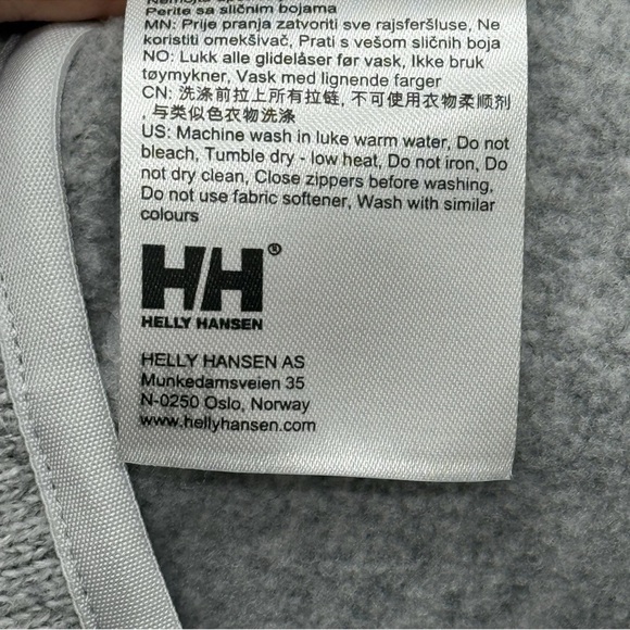 Helly Hansen Varde Grey Knit 1/2 Zip Pullover Sweater Thumbholes Women's Size M - Picture 12 of 16